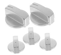 OKUMEYR Manopole Per Fornelli a Gas Manopola Di Accensione e Spegnimento Stufa a Gas Set 5 Pezzi in Metallo Superficie Liscia Compatibili Per Sostituzione