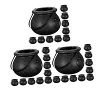 OKUMEYR Mini Calderone Strega 36 Pezzi Mini Calderoni Di Halloween Stock Bomboniere e Di Halloween Ciotola Albero Gonfiabile Di Plastica Nera