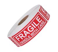 OKUMEYR Nastro Da Confezionamento Fragile Etichette Adesive Per Spedizione e Trasloco Avvisi Fragili Per Vetro e Ceramica Etichette Di Avvertimento e Cautela Adesivi Di Avvertimento Per Si