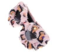 OKUMEYR Occhiali da Sole Donna Occhio in Pelliccia Leopardata con Cristalli Vintage e Leggeri per Feste Cosplay e Festival Accessorio Moda Animalier