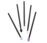 OKUMEYR Pennelli in Silicone per Ombretti e Cipria Set 5 Pezzi Lavabili per Trucco Occhi Professionale Uso Salone e Quotidiano