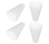 OKUMEYR Porta Bouquet di Fiori in Plastica Bianca 4 Pezzi, Supporto per Composizioni Floreali Cilindrico Riutilizzabile per Scatola Imballaggio Bouquet e Decorazioni Matrimonio,