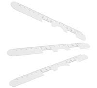 OKUMEYR Righello per Occhiali Pd 3 Pezzi in Plastica Bianca Strumento Ottico per Misurazione Rapida e Precisa della Distanza Pupillare in Studio Ottico