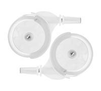 OKUMEYR Ruote di Ricambio Resistenti all'Usura per Girello 2 Pezzi in Plastica e Gomma per Scorrimento Fluido, Accessori per Deambulatori