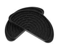 OKUMEYR Set 2 Pezzi Vaschetta Raccogli Gocce Per Frigorifero in Silicone Nero Semicircolare, Compatibile Distributori D'acqua, Antiallagamento e Facile Da Pulire