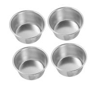 OKUMEYR Set 4 Stampi per Dolci in Acciaio al Carbonio Antiaderente, Pirottini per Muffin e Stampi per Budino Resistenti Alte Temperature, Utensili per Dessert Fatti in Casa