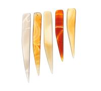 OKUMEYR Set 5 Pezzi Coltelli in Agata per Lucidare Gioielli in Metallo e Oro, Strumenti per Brunitura e Lucidatura Colore Assortito, per Hobbisti e Colore Casuale Stili Multipli