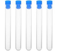 OKUMEYR Set 5 Pezzi Tubi in Plastica Trasparente per Custodia Aghi da Cucito, Organizer per Aghi capacità 13,5x1,6cm per Cucito Fai-da-Te e Lavorazione a Maglia