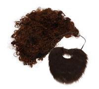 OKUMEYR Set Parrucca E Baffi Pirata Costumi Halloween Accessori Cosplay Barba Finta Completi Divertenti Per Feste