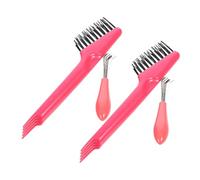 OKUMEYR Spazzola per Pulizia Chioma in Abs Rosa Leggera e Resistente, Set, per Uso Quotidiano e Viaggi, Facile Rimozione Peli e Detriti Dai Pettini