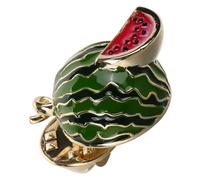OKUMEYR Spilla Elegante a Forma di Anguria Verde in Lega di Zinco, Accessorio Chic per Sciarpe e Colletti, come Gioiello Donna per Regali Speciali
