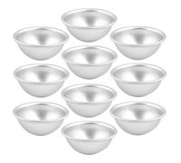 OKUMEYR Stampo per Torta a Mezza Sfera in Alluminio 10 Pezzi, Teglia 3d per Dessert a Cupola, per Mousse, Budini e Bombe da Bagno, Utensile Creativo per Feste e Laboratori Fai da Te