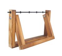 OKUMEYR Supporto in Legno per Vaso Idroponico da Tavolo, Elegante Portavasi per Piante da Interno, Struttura Stabile con Slot Precisi per 2 Vasi, per Propagazione e Decorazione