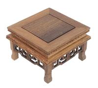 OKUMEYR Supporto per Piante in Legno di Pollo Finitura caffè, Base Stabile e Artigianato Raffinato, per Statue Piccole e Fontane da Bere in Negozi di Fiori e Musei