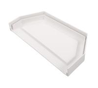 OKUMEYR Tappo Terminale Doppio in Pvc per Grondaia Bianco, Accessorio Drenaggio Efficiente, Design Semplice e Comodo per Tubi Pluviali e Grondaie