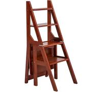 OKUOKA Libreria Pieghevole in Legno Sedia a scaletta Mobili da Cucina Scaletta Scolastica Scala Convertibile Sedia Sgabello