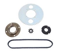 Okuyonic Kit Catena a Ruota Libera Senza Denti, Kit Catena per Bicicletta in Acciaio Resistente all'erosione 10T e 54T e Metallo 5 Pezzi T8F Accessori per la Modifica di Biciclette elettriche