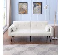 okwish Divano convertibile a 2 posti - Divano letto pieghevole in velluto a coste con schienale regolabile, funzione Relax, gambe in metallo, per soggiorno, camera da letto e piccoli spazi, 175 × 71