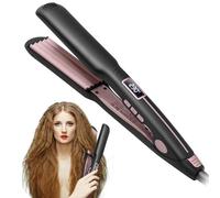 OKWRAP Piastra Frisè Per Capelli, Piastra Frisè in Ceramica PTC Per Volumizzare i Capelli, Piastra Frisè Per Capelli Con Temperatura Regolabile e Display LCD, Piastra Per Lo Styling a Lunga Durata