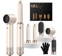 OKWRAP Set di styler per capelli, 5 in 1, ferro arricciacapelli ad aria | Asciugacapelli 5 in 1 con spazzola rotonda per styling, arricciacapelli, aria per lisciare, asciugare, volume, ricci