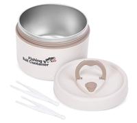 Okydoky Contenitore per esche da pesca con pinzette, contenitore isolato in acciaio inox, contenitore per esche vive, portatile e resistente, per Nightcrawler, vermi, mantiene l'esca fresca e viva