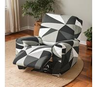 OKYUK Copripoltrona Reclinabile, Alta Elasticità per Poltrona Relax Copripoltrona Reclinabile 4 Pezzi con Tasche Laterali, Coperture Protettive Rimovibili e Lavabili (Space)