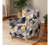 OKYUK Coprisedile per Poltrona da Banchetto Coprisedile per Poltrona Stampato con Braccioli 1 Pezzo Elasticizzato Coprisedile per Poltrona per Soggiorno Antiscivolo Morbido Coprisedile per Poltrona