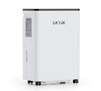 OKYUK Deumidificatore Casa Muffa 10 L, deumidificatore bagno, deumidificatore casa 2.5L, 30 m², con spegnimento automatico Timing 24H, ideale per camper, bagno, camera da letto, cantina (12L)