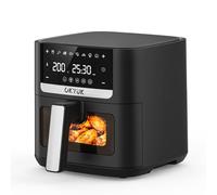 OKYUK Friggitrice ad aria 6L - Air Fryer, senza olio con interno in metallo, friggitrice ad aria calda, 8 programmi, display digitale a LED, timer, facile da usare, 80-200 °C