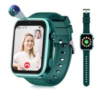 OKYUK Smartwatch Bambini 4G con GPS Tracker Chiamate Bidirezionali SOS Smartwatch Multiple Desktop Stile Scegliere per 6-12 Ragazzi e Ragazze (Verde Scuro)