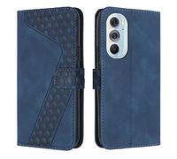 OKZone Cover per Motorola Moto Edge X30/Edge 30 PRO/Edge Plus 2022, Custodia a Libro in Pelle Protettiva Folio Portafoglio con Chiusura Magnetica e Slot per Carte Wallet Case Flip Cover (Blu)