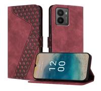 OKZone Cover per Nokia HMD Fusion,Custodia a Libro in Pelle Protettiva Folio Portafoglio con Chiusura Magnetica e Slot per Carte Wallet Case Flip Cover(Rosso)