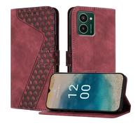 OKZone Cover per Nokia HMD Pulse/Pulse+/Pulse Pro,Custodia a Libro in Pelle Protettiva Folio Portafoglio con Chiusura Magnetica e Slot per Carte Wallet Case Flip Cover(Rosso)