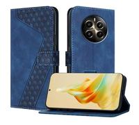 OKZone Cover per Realme 12 plus 5G/Realme P1 5G/Realme Narzo 70 Pro 5G,Custodia a Libro in Pelle Protettiva Folio Portafoglio con Chiusura Magnetica e Slot per Carte Wallet Case Flip Cover(Blu)