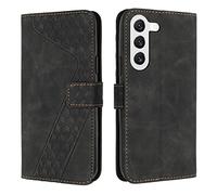 OKZone Cover per Samsung Galaxy S23 Plus, Custodia in PU Pelle per Samsung S23 Plus, Custodia a Libro Protettiva Folio Portafoglio con Magnetica e Slot per Carte Wallet Case Flip Cover (Nero)
