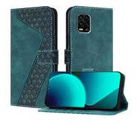 OKZone Cover per Xiaomi 10 Lite,Custodia a Libro in Pelle Protettiva Folio Portafoglio con Chiusura Magnetica e Slot per Carte Wallet Case Flip Cover(Verde)
