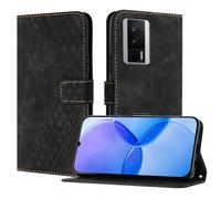 OKZone Cover per Xiaomi Poco F5 Pro/Redmi K60/K60 Pro,Custodia a Libro in Pelle Protettiva Folio Portafoglio con Chiusura Magnetica e Slot per Carte Wallet Case Flip Cover(Nero)