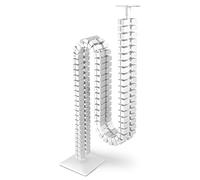 OL Oskar Lehmann Kuba Slim Line - Passacavi rettangolare, lunghezza: 1260 mm, bianco, per scrivanie regolabili in altezza