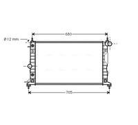 OL2324 AVA QUALITY COOLING Radiatore, Raffreddamento motore per OPEL,VAUXHALL