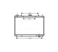 OL2456 AVA QUALITY COOLING Radiatore, Raffreddamento motore per OPEL,VAUXHALL