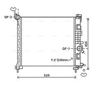 OL2562 AVA QUALITY COOLING Radiatore, Raffreddamento motore per OPEL,VAUXHALL