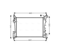 OL2574 AVA QUALITY COOLING Radiatore, Raffreddamento motore per OPEL,VAUXHALL