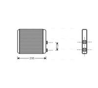 OL6321 AVA QUALITY COOLING Scambiatore calore, Riscaldamento abitacolo per CHEVR