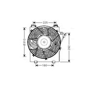 OL7518 AVA QUALITY COOLING Ventola, Raffreddamento motore per OPEL,VAUXHALL