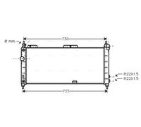 OLA2200 AVA QUALITY COOLING Radiatore, Raffreddamento motore per CHEVROLET,OPEL,