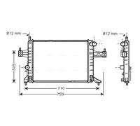 OLA2306 AVA QUALITY COOLING Radiatore, Raffreddamento motore per OPEL,VAUXHALL
