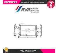 OLA2364 Radiatore, Raffreddamento motore adatto a Opel Astra H (MARCA AVA)..
