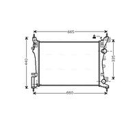 OLA2408 AVA QUALITY COOLING Radiatore, Raffreddamento motore per OPEL,VAUXHALL