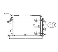 OLA2460 AVA QUALITY COOLING Radiatore, Raffreddamento motore per OPEL,VAUXHALL