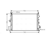 OLA2462 AVA QUALITY COOLING Radiatore, Raffreddamento motore per OPEL,VAUXHALL